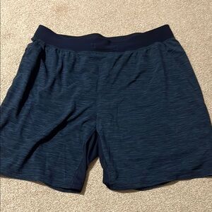 Mens Lululemon xxl 8” inseam blue heathered linerless shorts